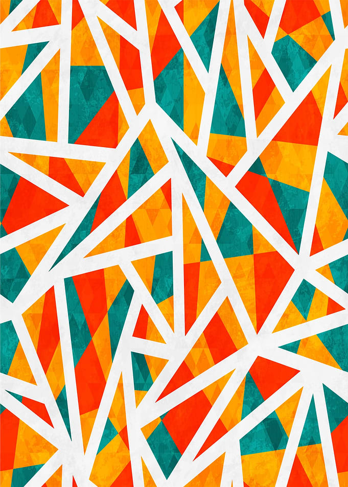 Geometric Abstract Pattern with Vibrant Colors