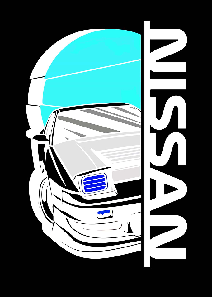 Nissan 240SX Pop-up Headlight Graphic