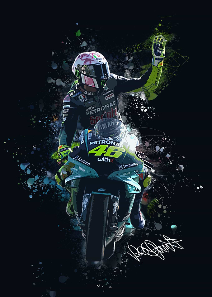 Valentino Rossi Racing Digital Art