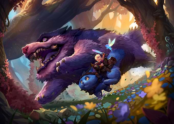 Fantasy Adventure with Beast and Rider