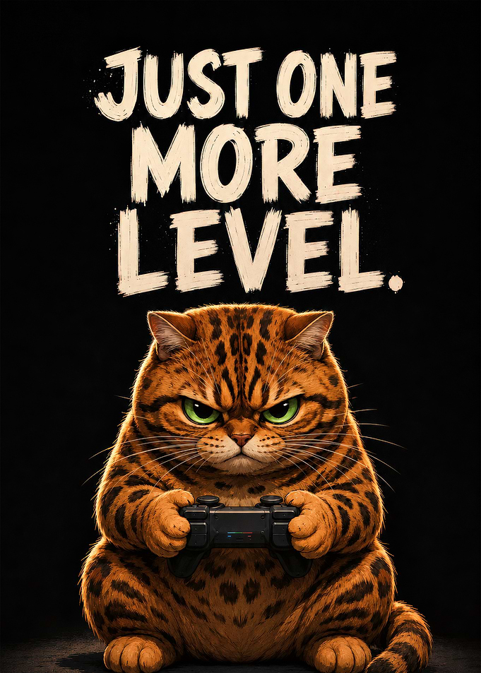 Just One More Level Gaming Cat