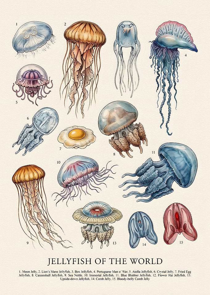 Jellyfish of the World Scientific Poster