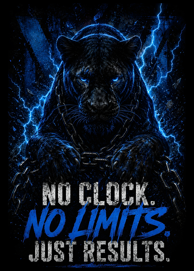 No Limits Panther Gym Motivational Poster