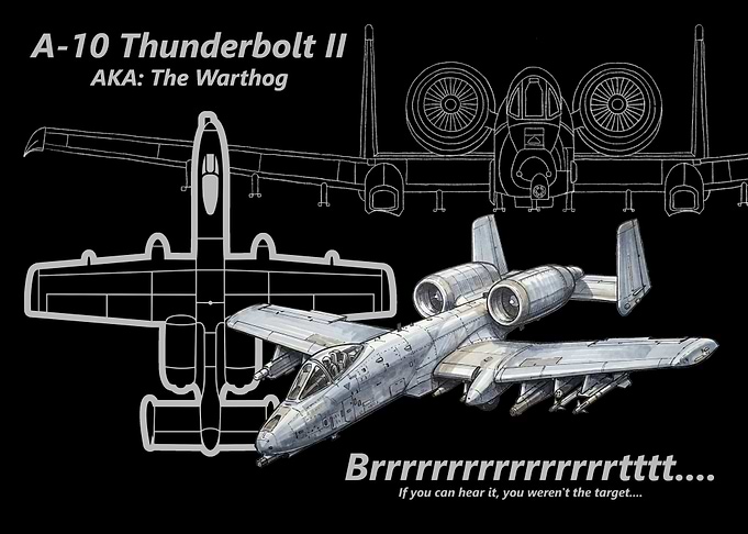 A-10 Thunderbolt II - Warthog - Technical Art