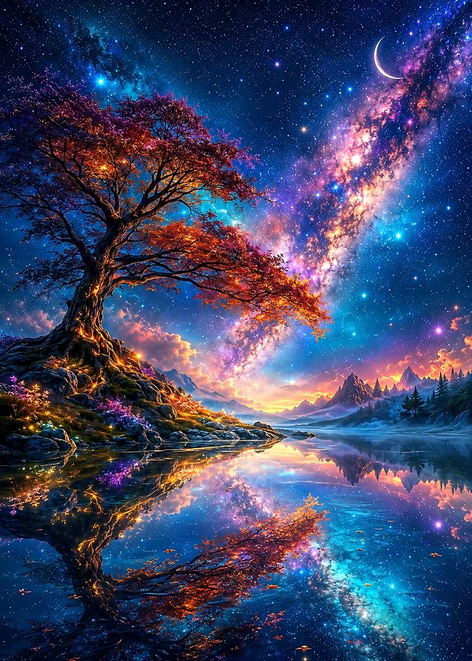 Ethereal Cosmic Tree by Lake