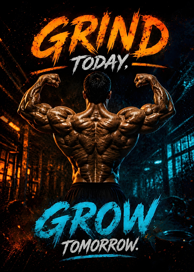 Gym Motivation Grind Today Grow Tomorrow
