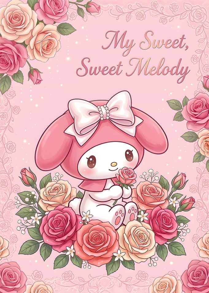 My Melody Surrounded by Roses