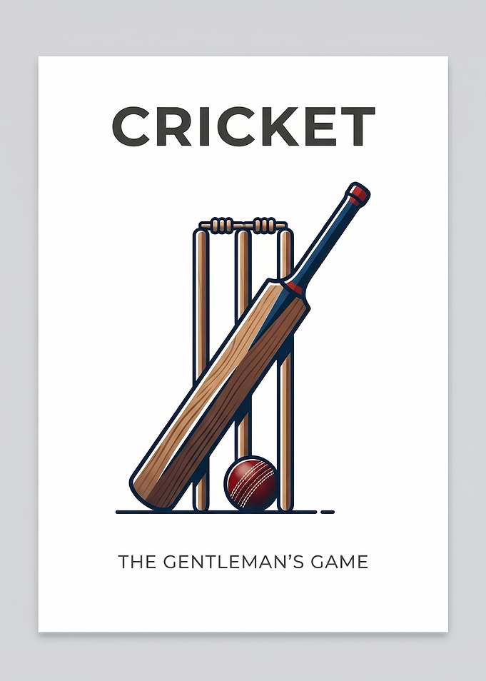 Minimalist Cricket Sport Poster