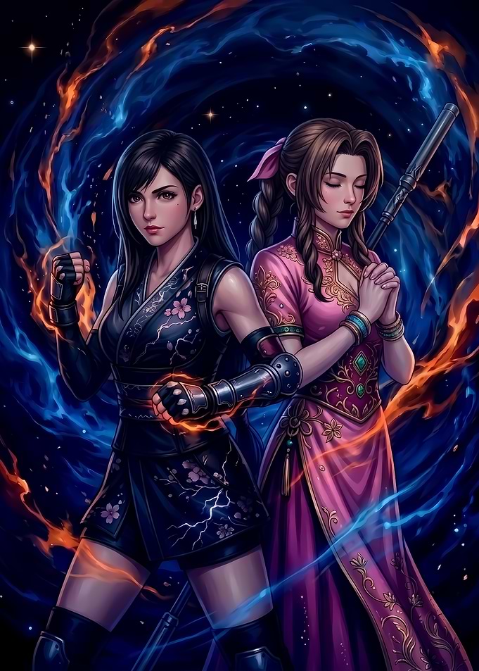 Tifa Lockhart and Aerith Gainsborough
