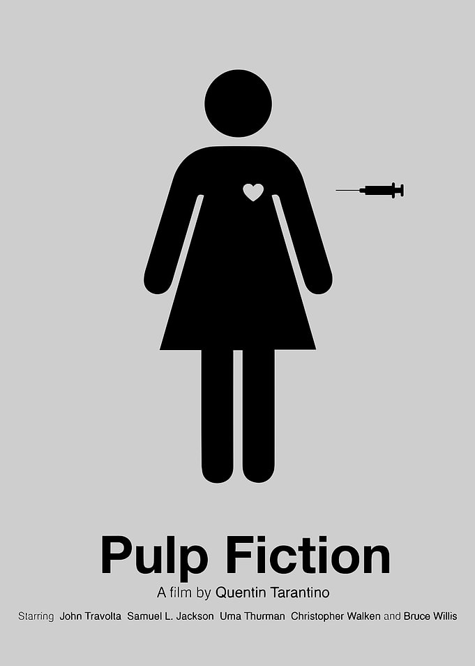 Minimalist Pulp Fiction Movie Poster