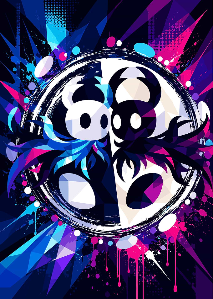 Hollow Knight Yin Yang Abstract Art
