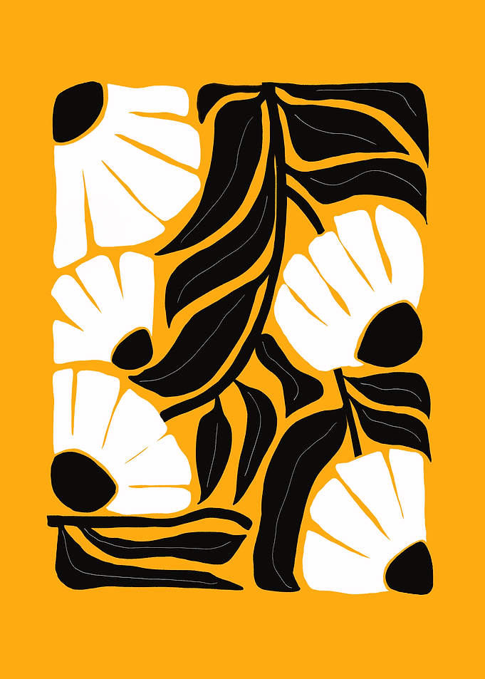 Abstract Floral Botanical Art Print