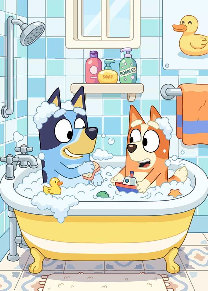 Bluey and Bingo Bath Time Fun