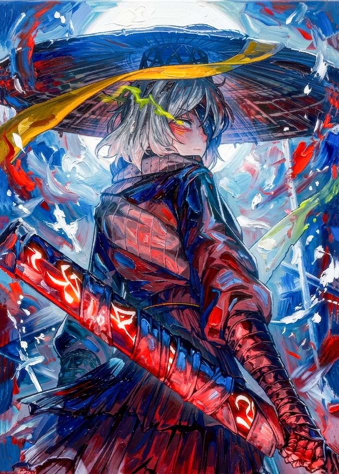 Anime girl with Glowing aura