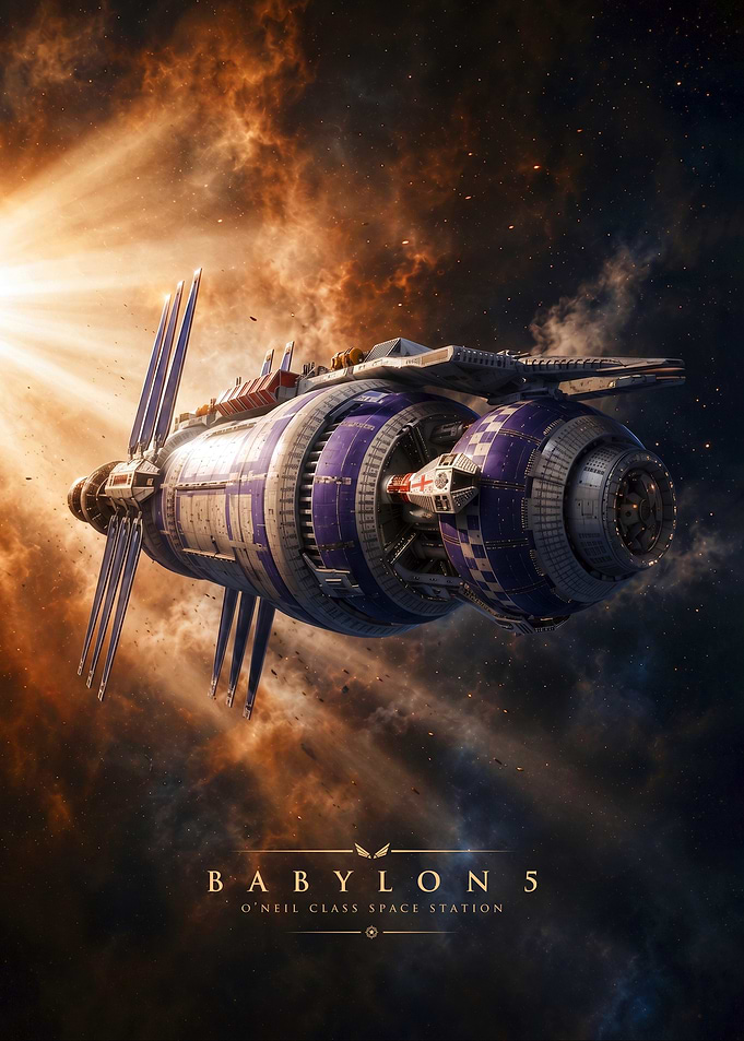 Babylon 5 Space Station Poster
