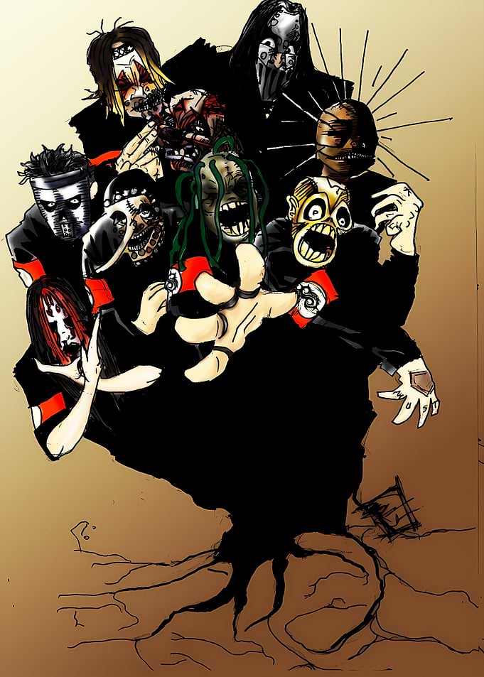 Slipknot Band Members Illustration