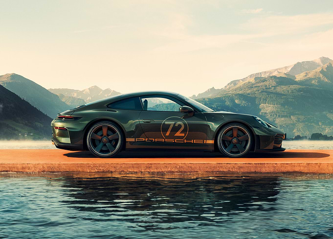 Porsche 911: Mountain Lake Serenity