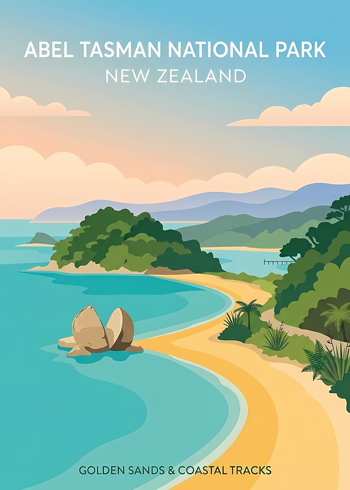 Abel Tasman National Park Travel Poster