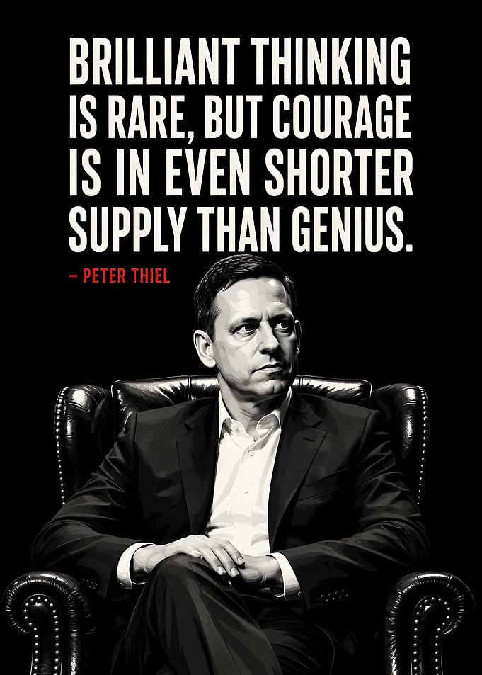 Peter Thiel Inspirational Quote Poster