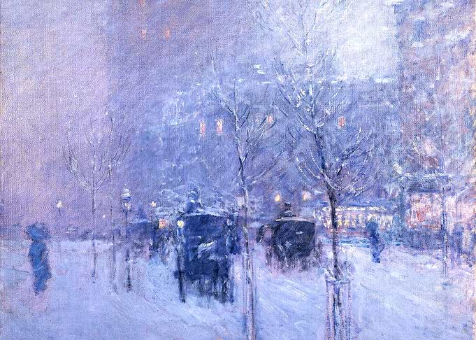 Late Afternoon New York Winter Painting
