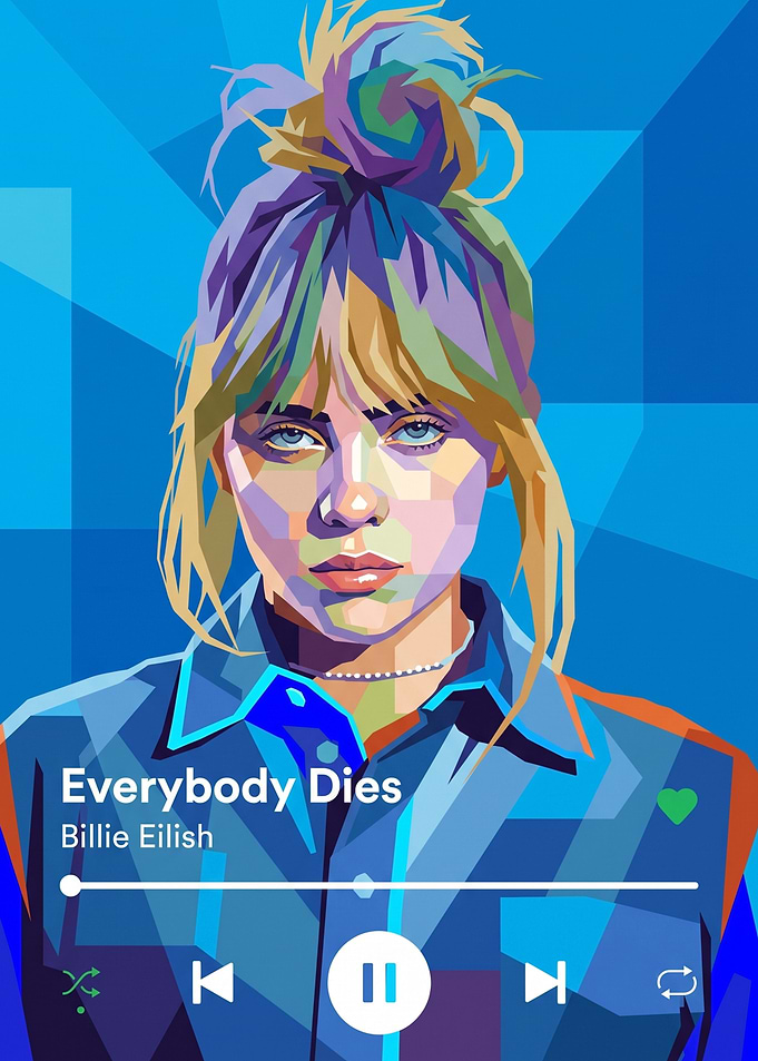 Billie Eilish Pop Art Music Player