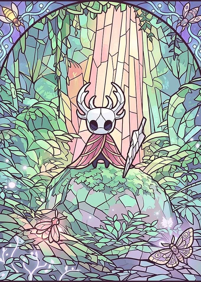 Hollow Knight Stained Glass Art