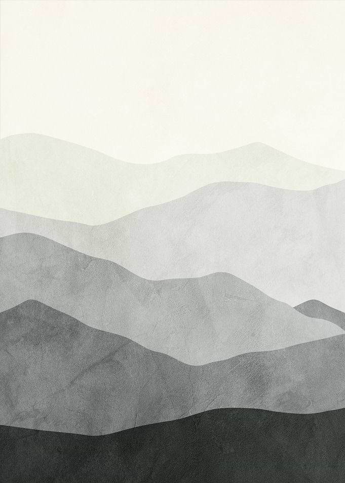 Minimalist Abstract Mountain Landscape