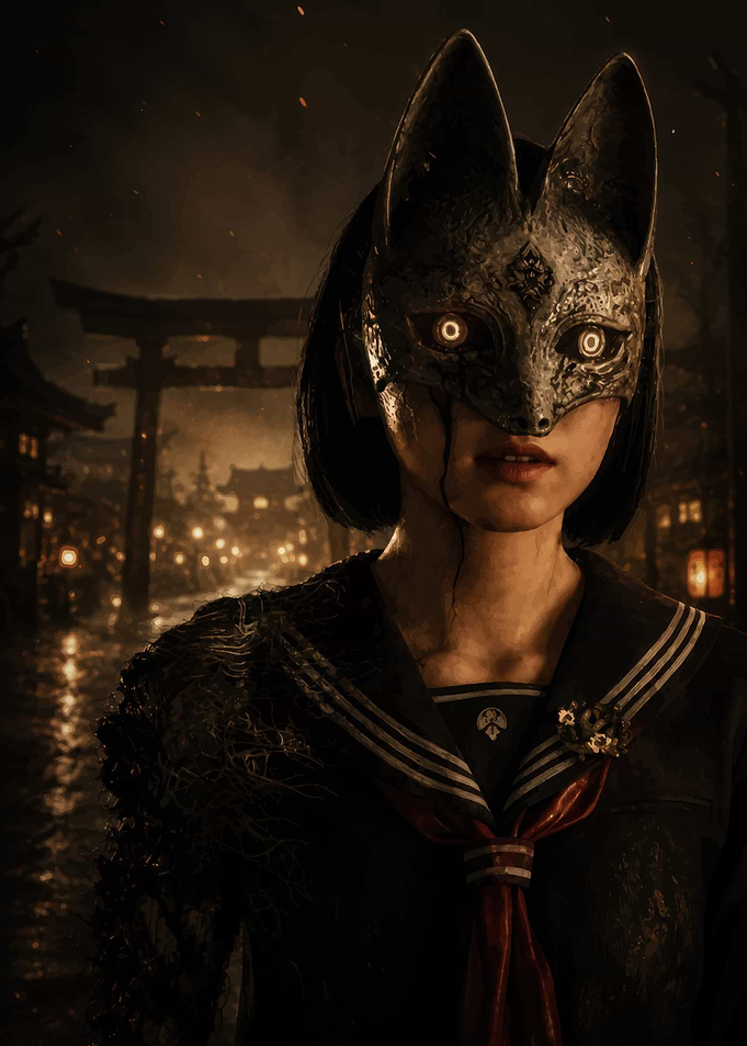 Girl in Fox Mask Ghostwire Tokyo