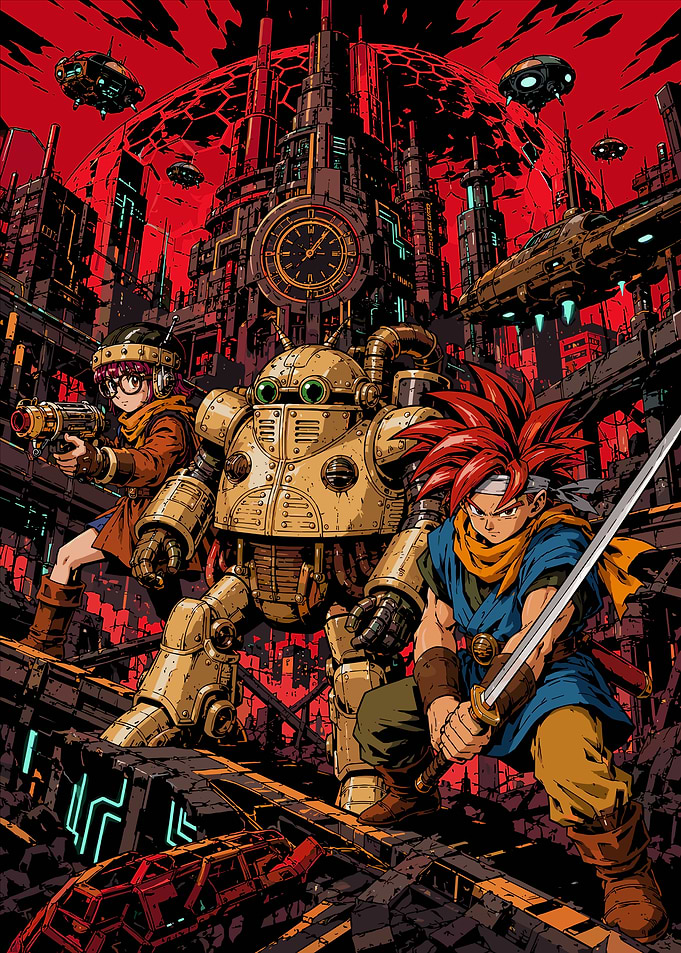 Chrono Trigger Pixel Art Poster