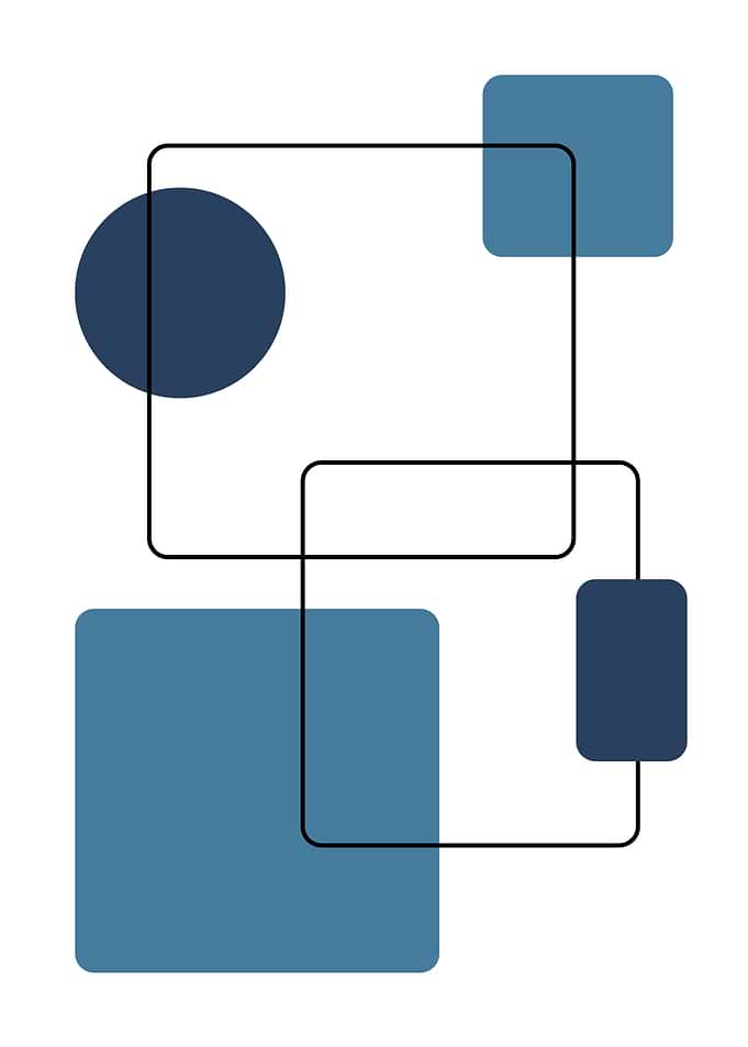 Minimalist Blue Geometric Abstract Art