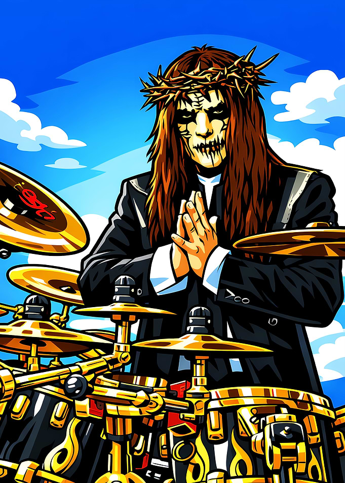 Joey Jordison Slipknot Drummer Illustration