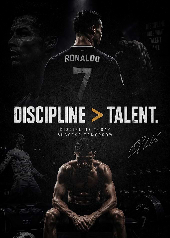 Cristiano Ronaldo Motivational Sports Poster