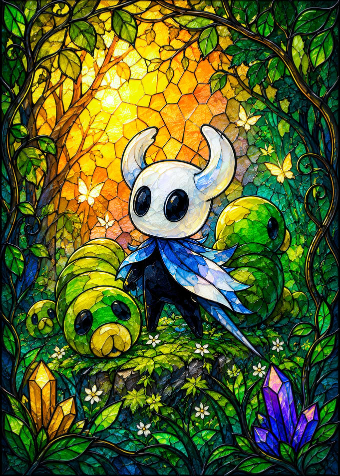Hollow Knight Stained Glass Art