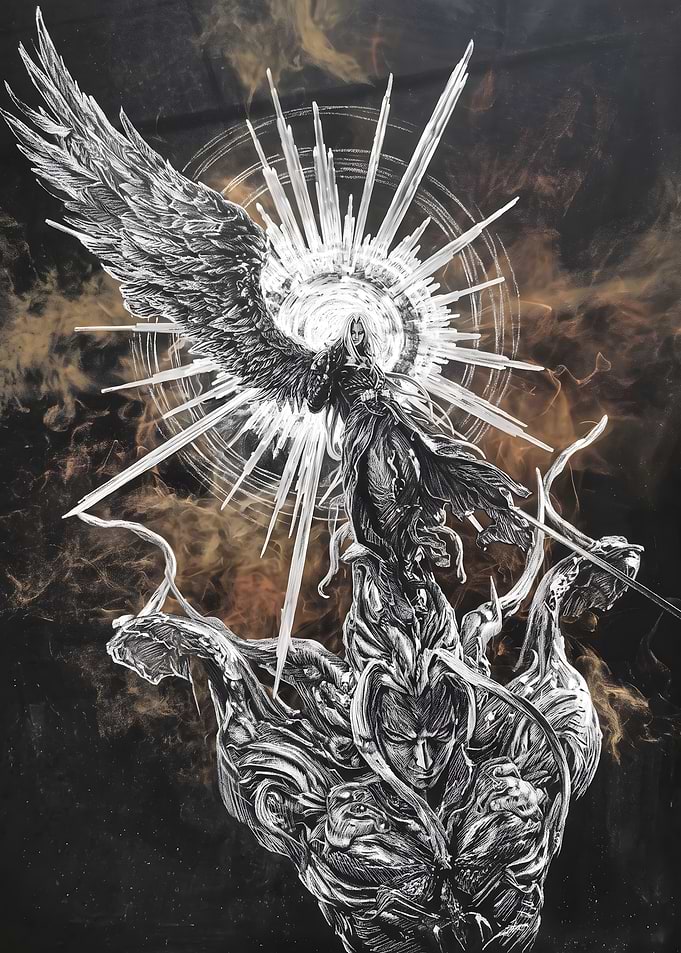 Sephiroth One-Winged Angel Final Fantasy Art