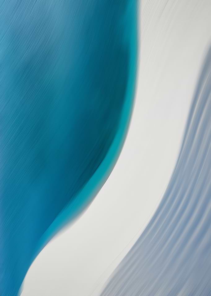 Abstract Blue and White Motion Curves