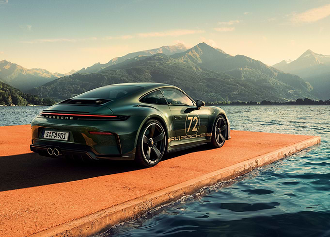 Porsche 911: Mountain Lake Serenity