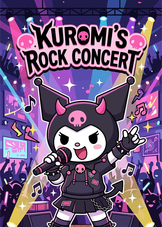 Kuromi's Rock Concert Poster
