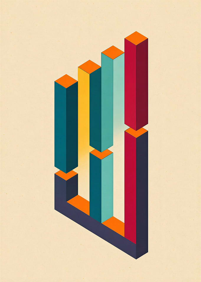 Isometric Impossible Bar Chart