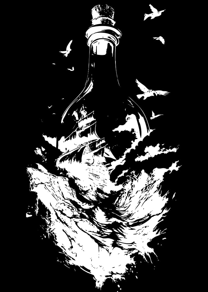 Ship in a Bottle Silhouette