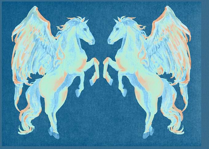 Symmetrical Pegasus Pair Illustration