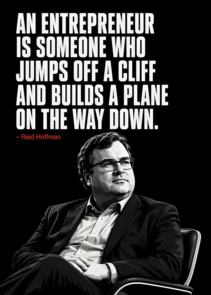 Reid Hoffman Entrepreneur Quote Poster