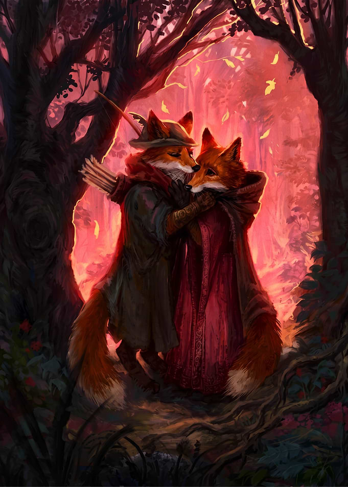 Robin Hood and Maid Marian Foxes
