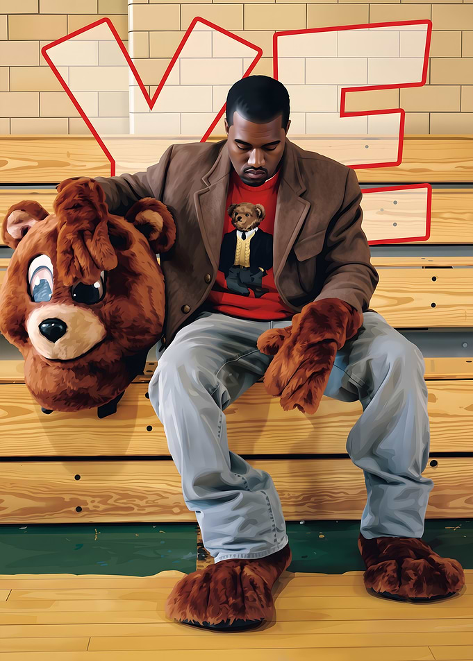Kanye West Dropout Bear Illustration