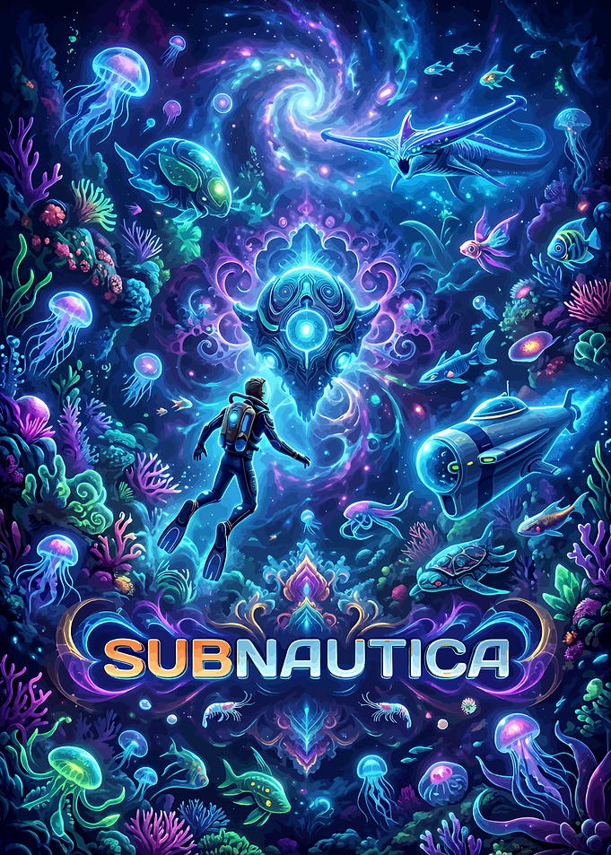 Subnautica Underwater Exploration Digital Art