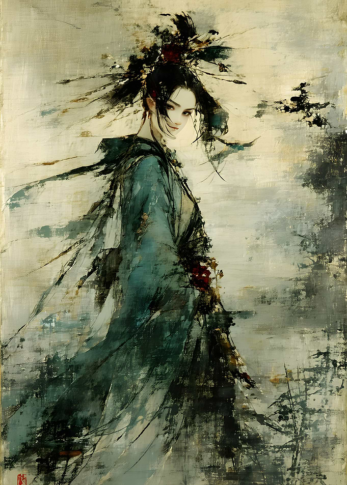 Ethereal Portrait of an Asian Noblewoman