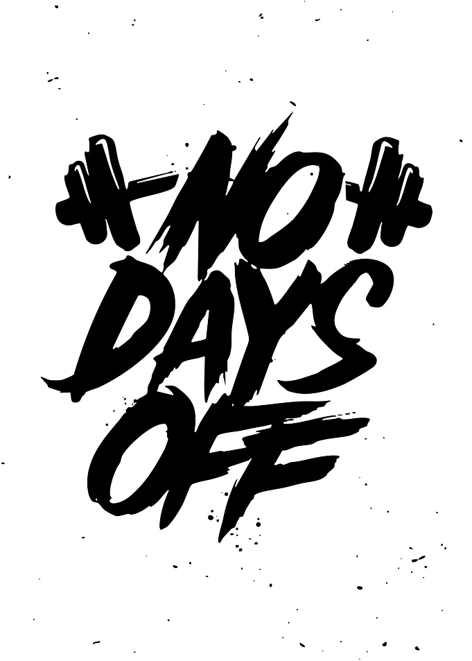 No Days Off Gym Quote Poster