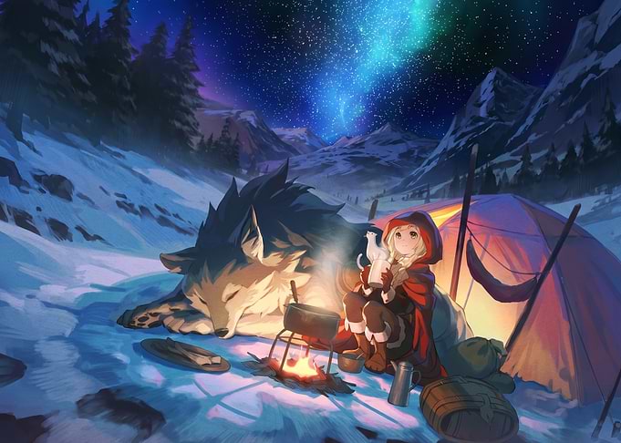 Little Red Riding Hood Camping