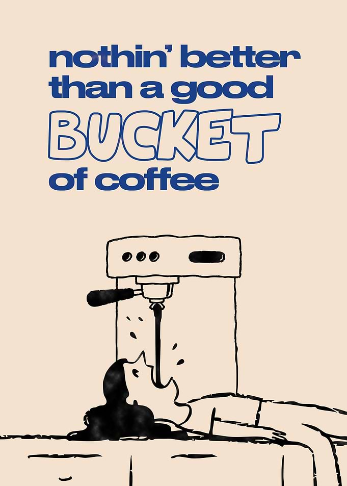Funny Coffee Lover Illustration