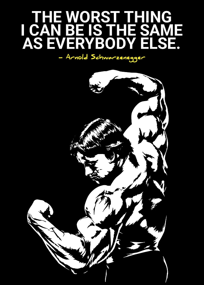 Arnold Schwarzenegger Inspirational Bodybuilding Poster