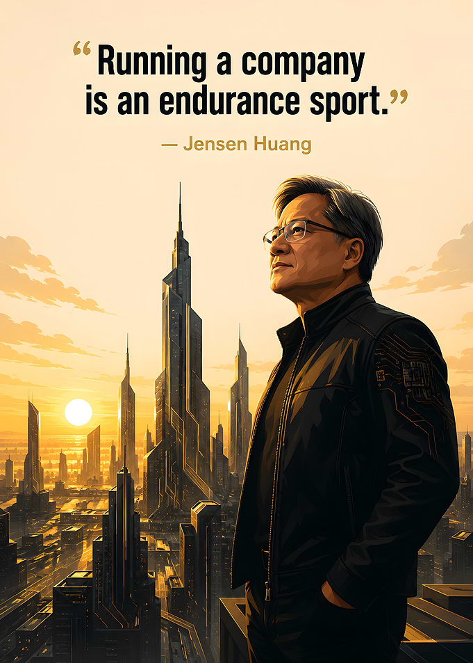 Jensen Huang Inspirational Quote Poster